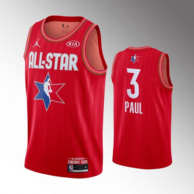 Men Houston Rockets #3 Paul Red 2020 All Star NBA Jerseys->toronto raptors->NBA Jersey
